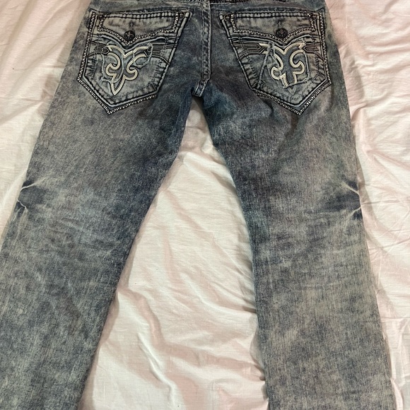 Rock Revival Jeans Mens Rock Revival Jeans Monte Slim Straight 3234